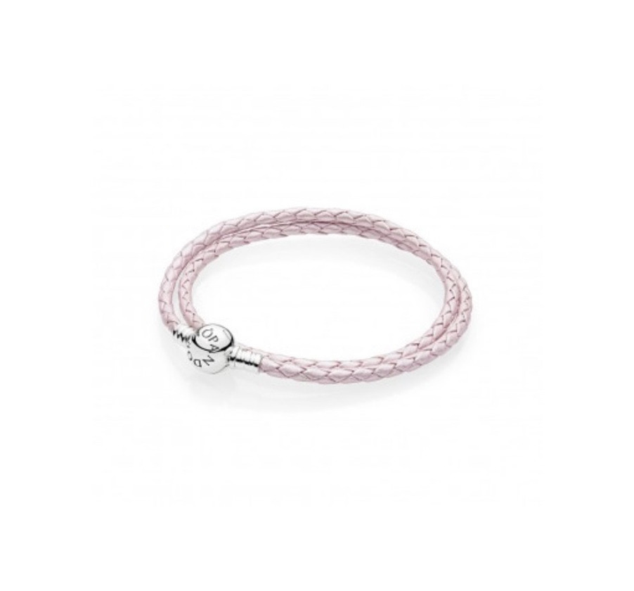 Producto Pulseira Couro Rosa💓