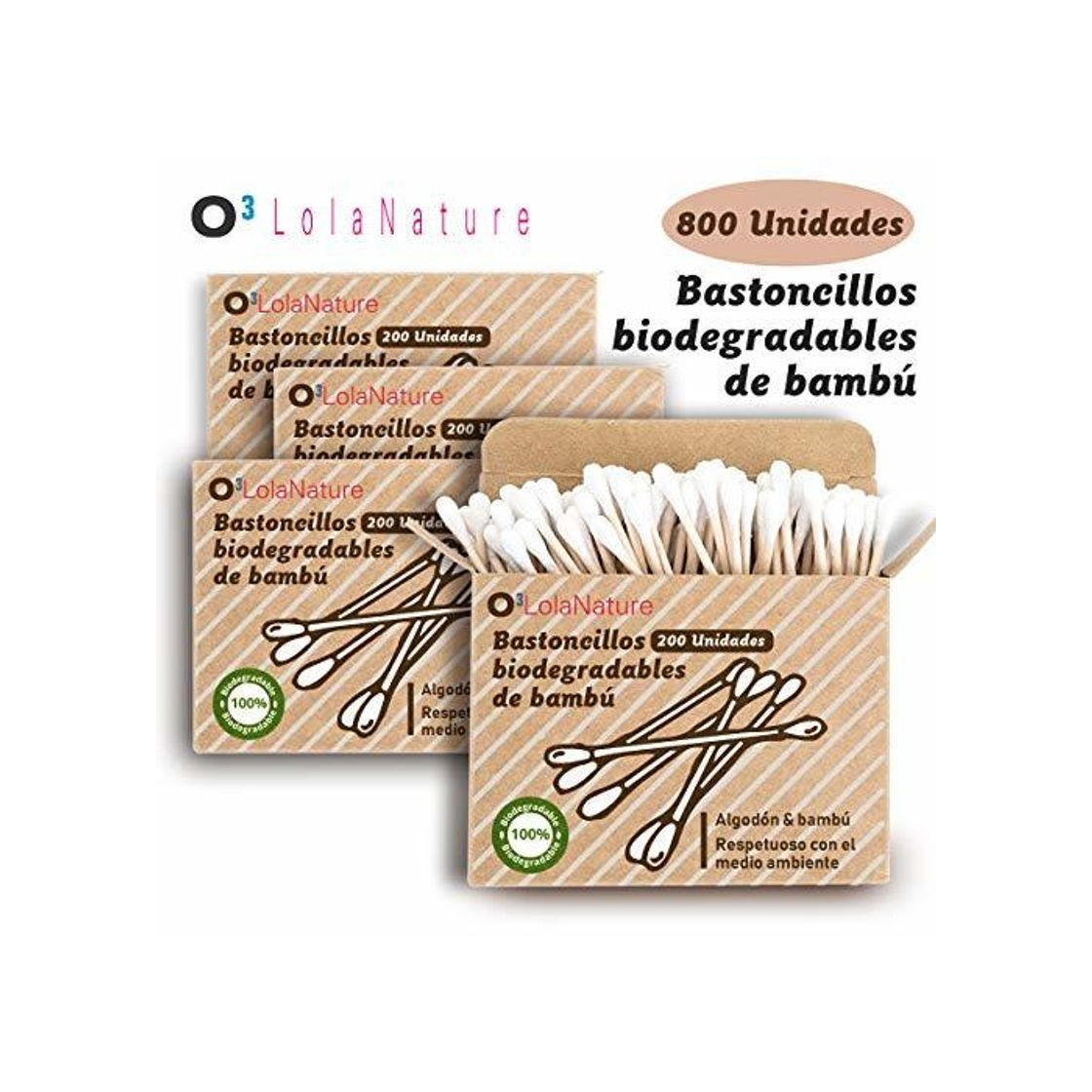 Producto O³ Bastoncillos Ecologicos 800 Unidades