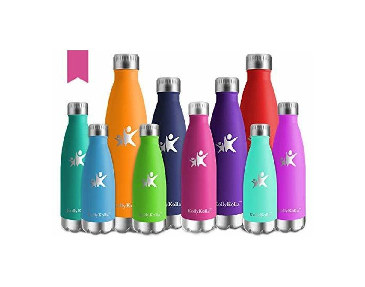 Product KollyKolla Botella de Agua Acero Inoxidable, Termo Sin BPA Ecológica, Botellas Termica