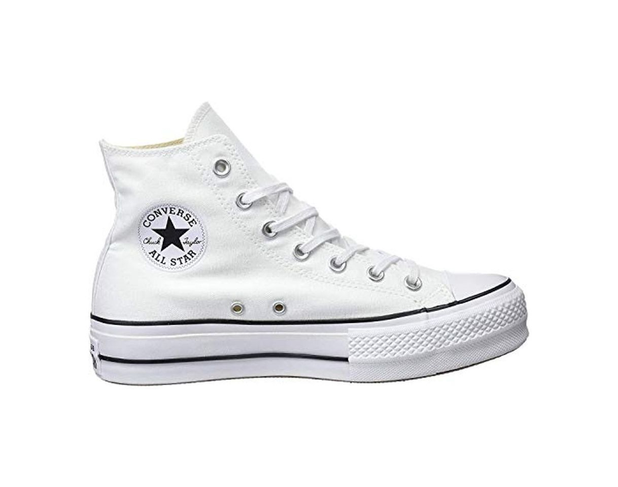 Social Converse Chuck Taylor CTAS Lift Hi, Zapatillas para Mujer, Blanco