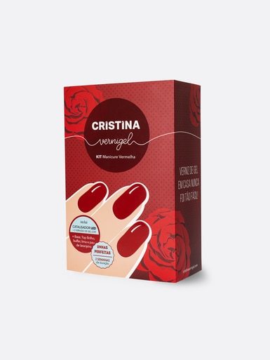 Fashion Kit Manicure Vermelha - Cristina Vernigel