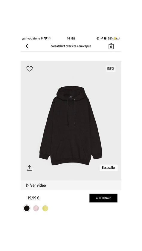 Product Bershka black hoodie