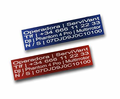 Producto SERVIVANT ● Kit de 2 Placas Identificativas para Drones ● Placas para