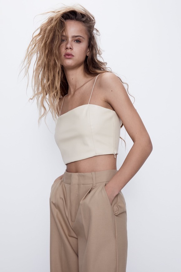 Product Top cropped efeito pele