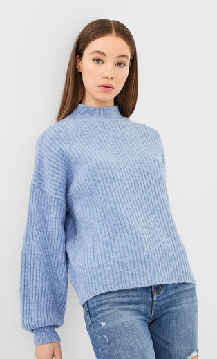 Sweater com gola perkins 