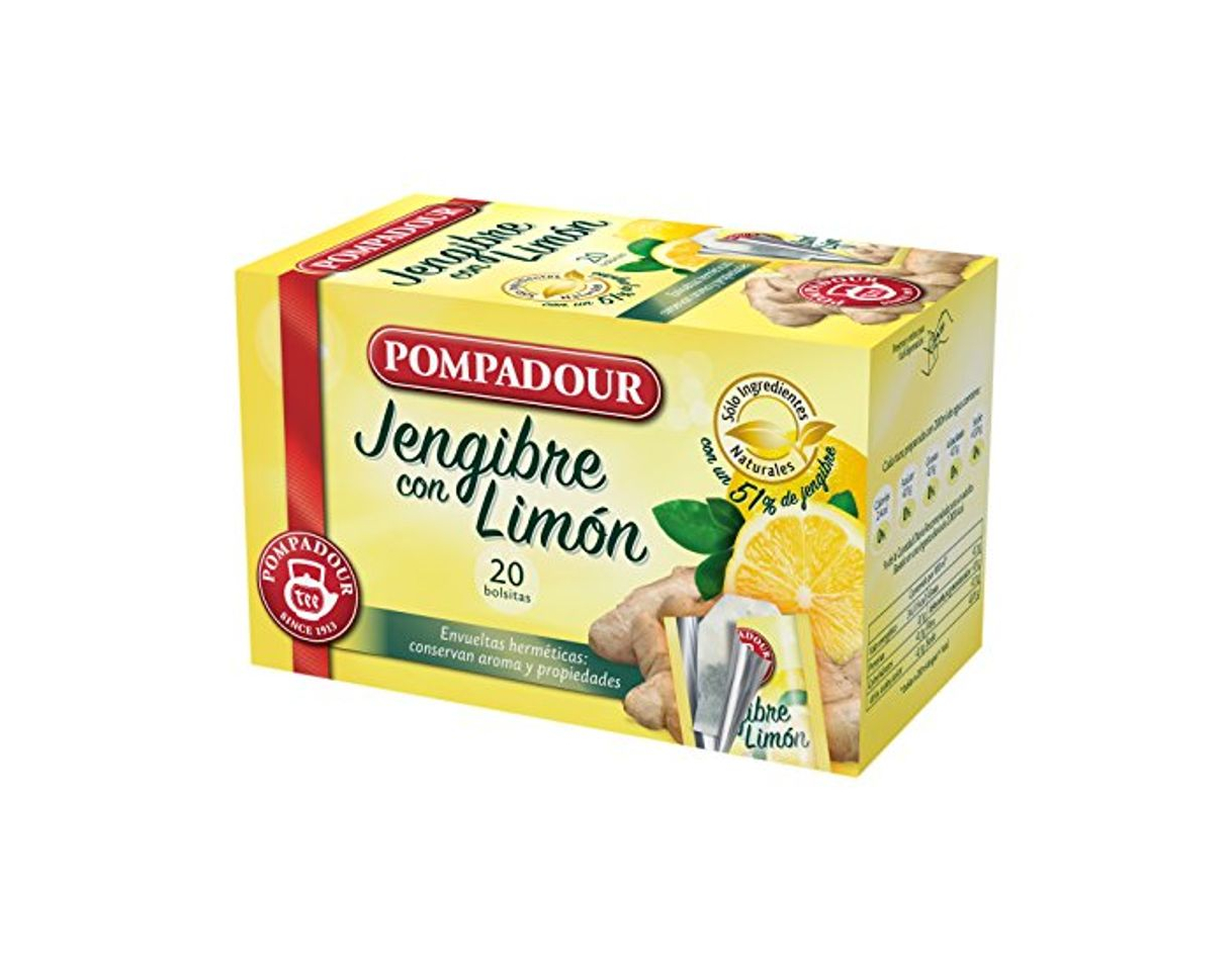 Producto Pompadour Té Infusion Jengibre con Limón 20 bolsitas - Pack de 2