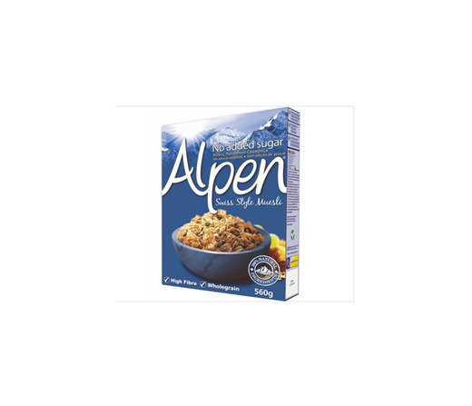 Cereais Alpen sem adição de açúcar 
