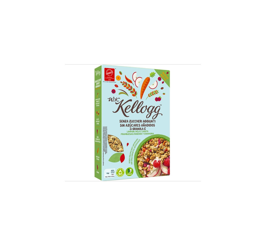 Granola de Framboesa e Maçã sem adição de açúcar 