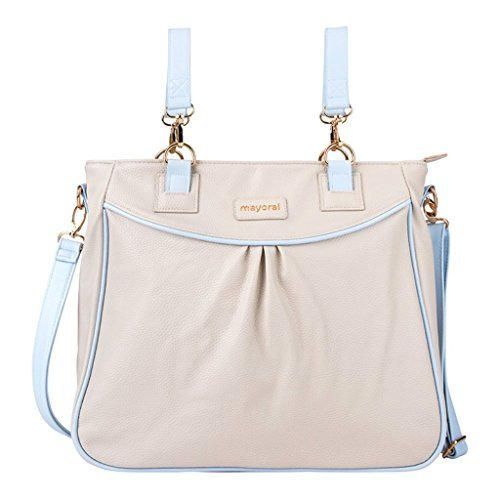 Bolso Panera MAYORAL Polipiel BEIGE Y AZUL CELESTE