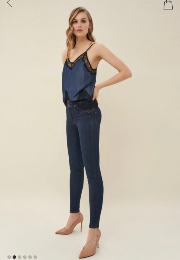 Fashion JEANS PUSH IN SECRET SKINNY DESENCOLADO