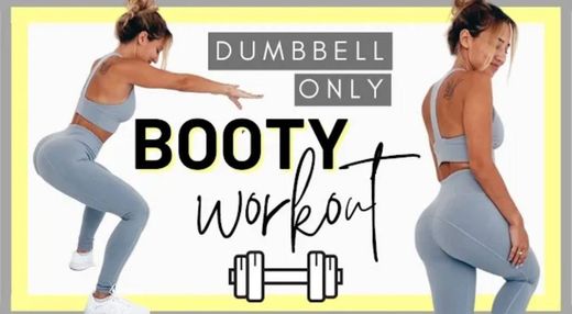 5 DUMBBELL EXERCISES TO GROW GLUTES // FULL BOOTY ...