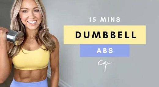 15 Min DUMBBELL ABS WORKOUT at Home - YouTube