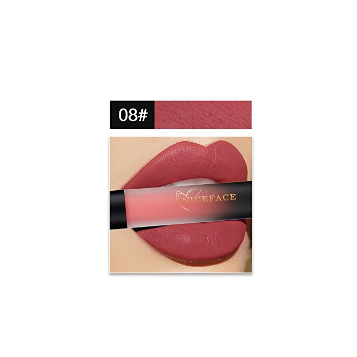 Home BHUJYG Maquillaje 14 Colores Mate líquido del lápiz Labial hidratante Duradero Impermeable