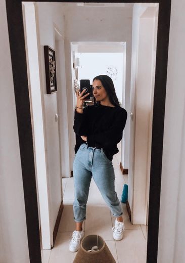 Pull and bear - Jeans mom fit básicas