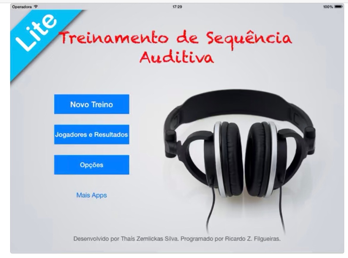 Apps Treinamento de Sequência Auditiva