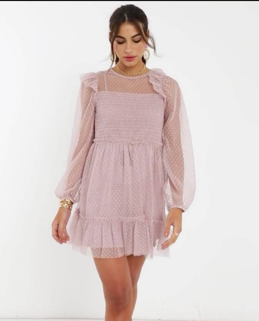 Fashion MESH DRESS IN PINK | ASOS