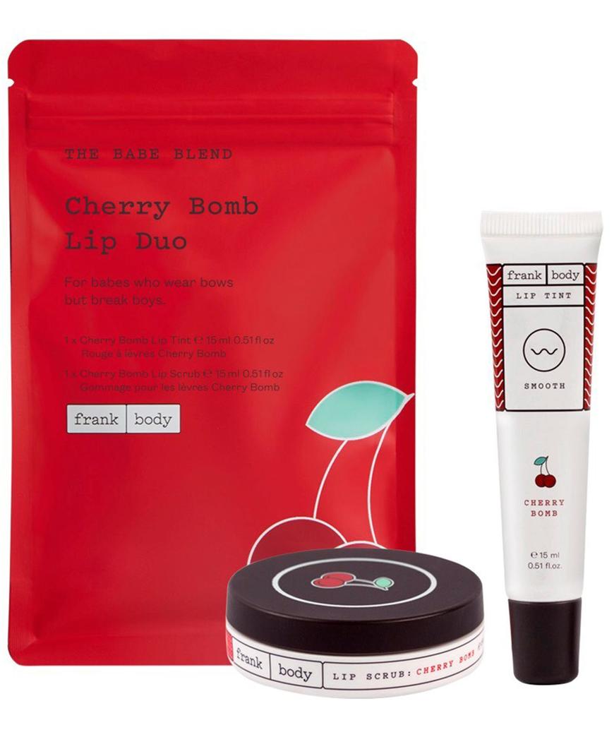 Social FRANKBODY cherry bomb lip duo