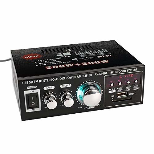 Social Docooler 12 V/220 V Mini Pantalla LCD de 2 CH HiFi Audio Estéreo Amplificador de