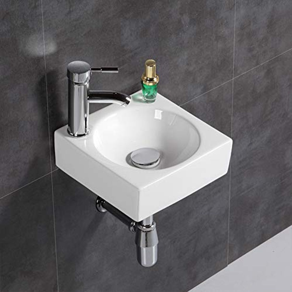 Producto Lavabo de pared para lavabo pequeño rectangular de cerámica