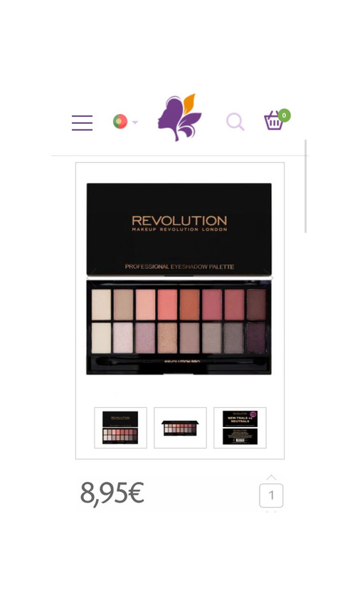 Producto Paleta de sombras 