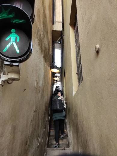 The narrowest street of Prague
