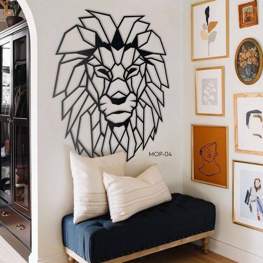 Products Lion Head Metal Art