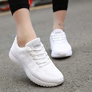 Fashion Lanchengjieneng Mujer Entrenador Zapatos Gimnasio Deportes atléticos Zapatillas de Deporte Malla Informal