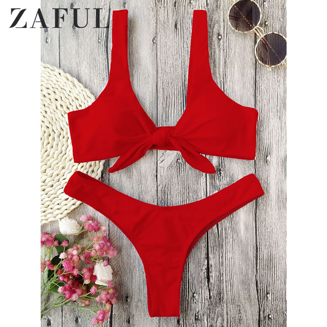 Social ZAFUL Mujer Sólido Tanga Corte Alto Bikini Conjuntos