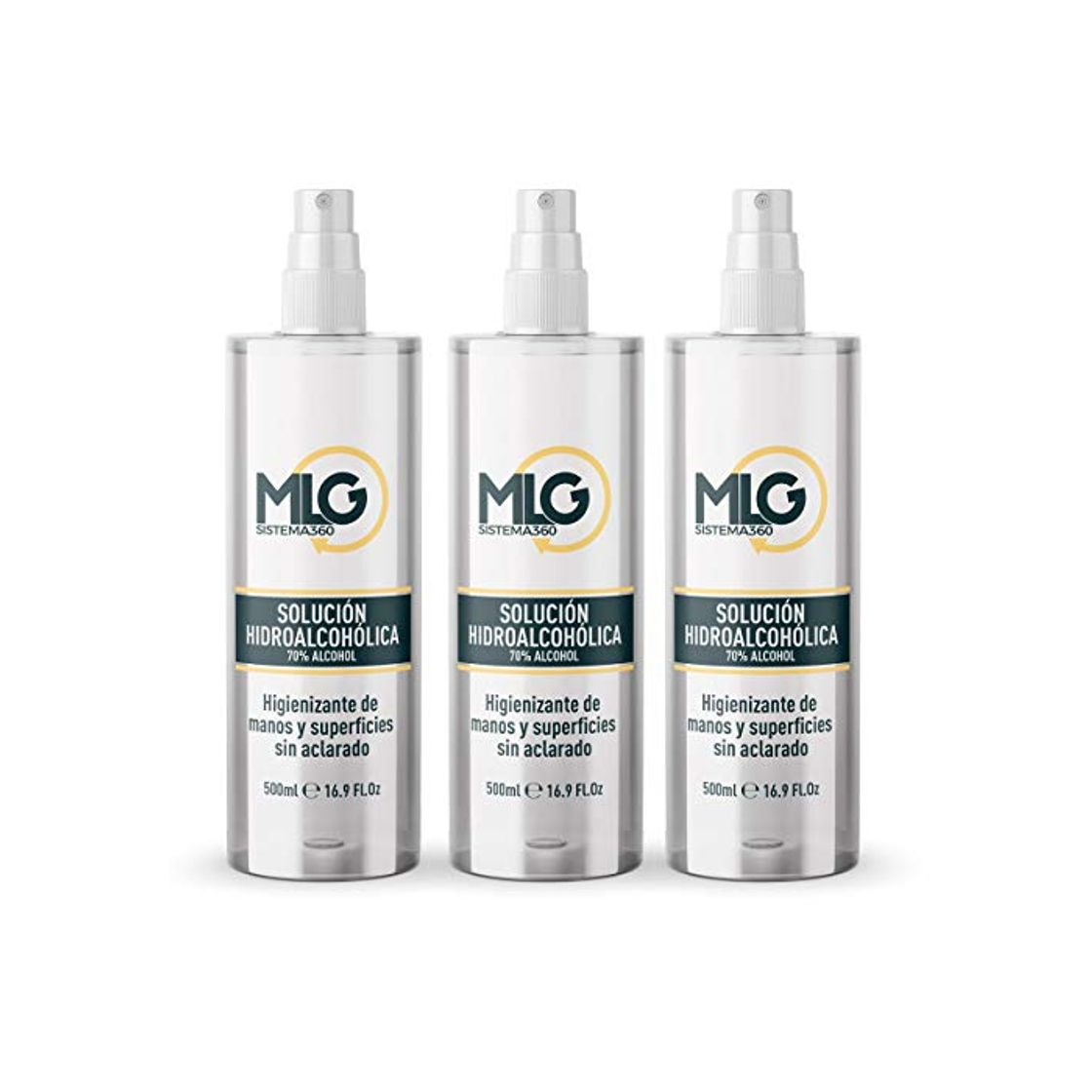 Products MLG SISTEMA 360 - Hidroalcohol 3 x 500ml con Spray