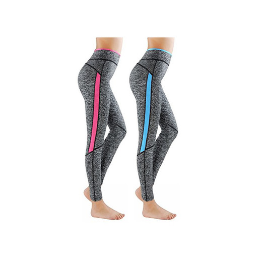 Paquete de 2 L&K-II leggins para damas pantalones deportivos largos para Training