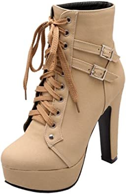 Social ZARLLE_Botas Zapatos Mujer Mujer Botines de Mujer Botines Cortos Botas De Plataforma