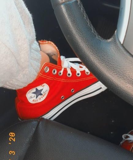 Fashion Converse Chuck Taylor All Star Hi, Zapatillas de tela Unisex, Rojo