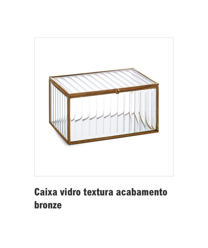 Producto Caixa de vidro bronze 