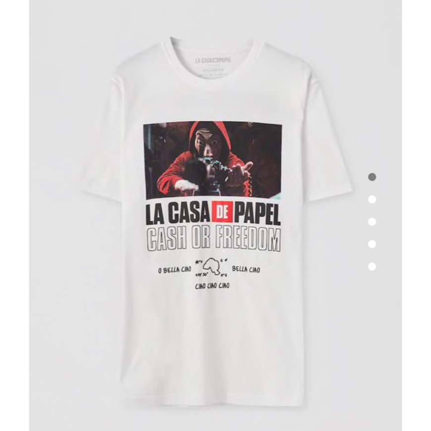 Fashion T-shirt “La Casa De Papel” branca 