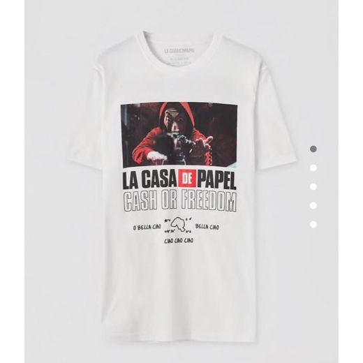 T-shirt “La Casa De Papel” branca 