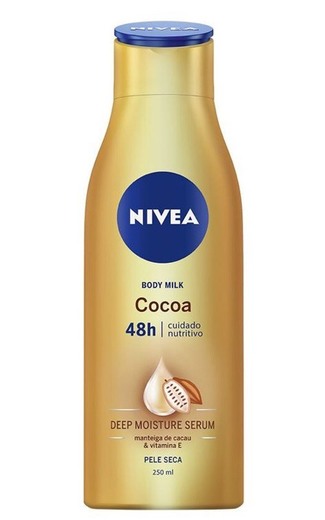 NIVEA Body Milk Cocoa, hidratante com Manteiga de Cacau 