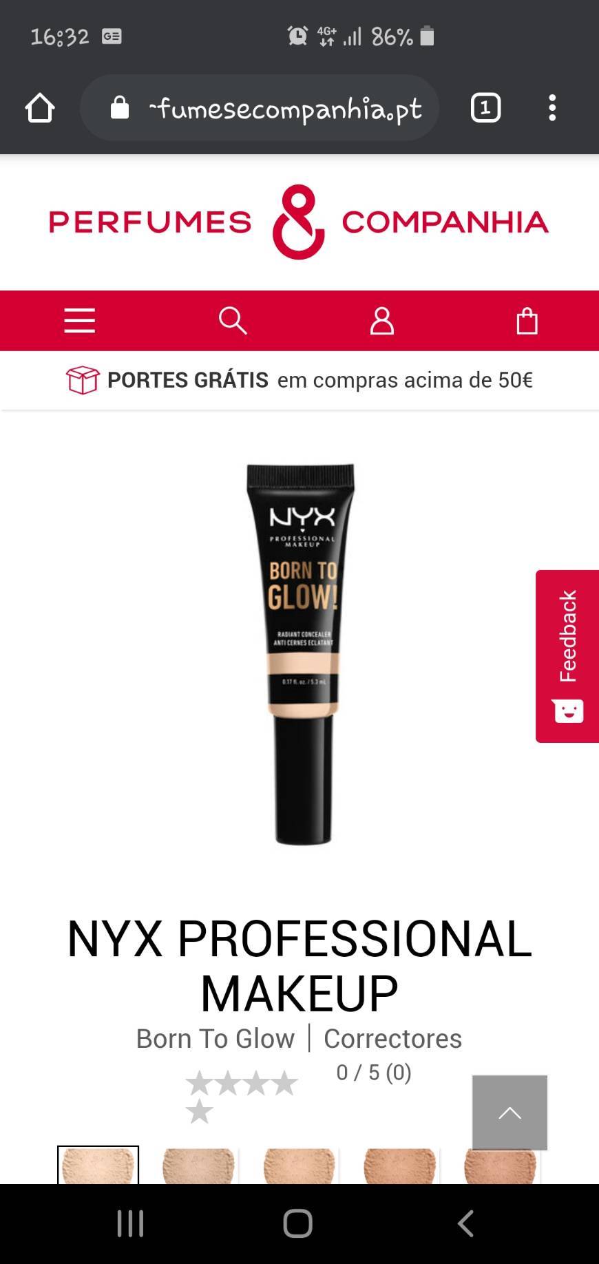 Producto Corretor Born to Glow da Nyx