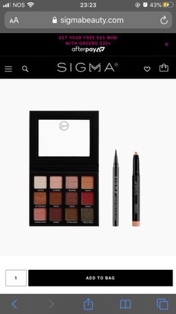 Product Paleta sombra sigma beauty 