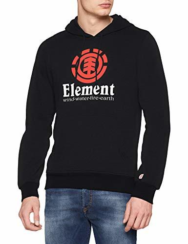 Fitness Element Vertical Hoody Sudadera con Capucha, Hombre, Negro