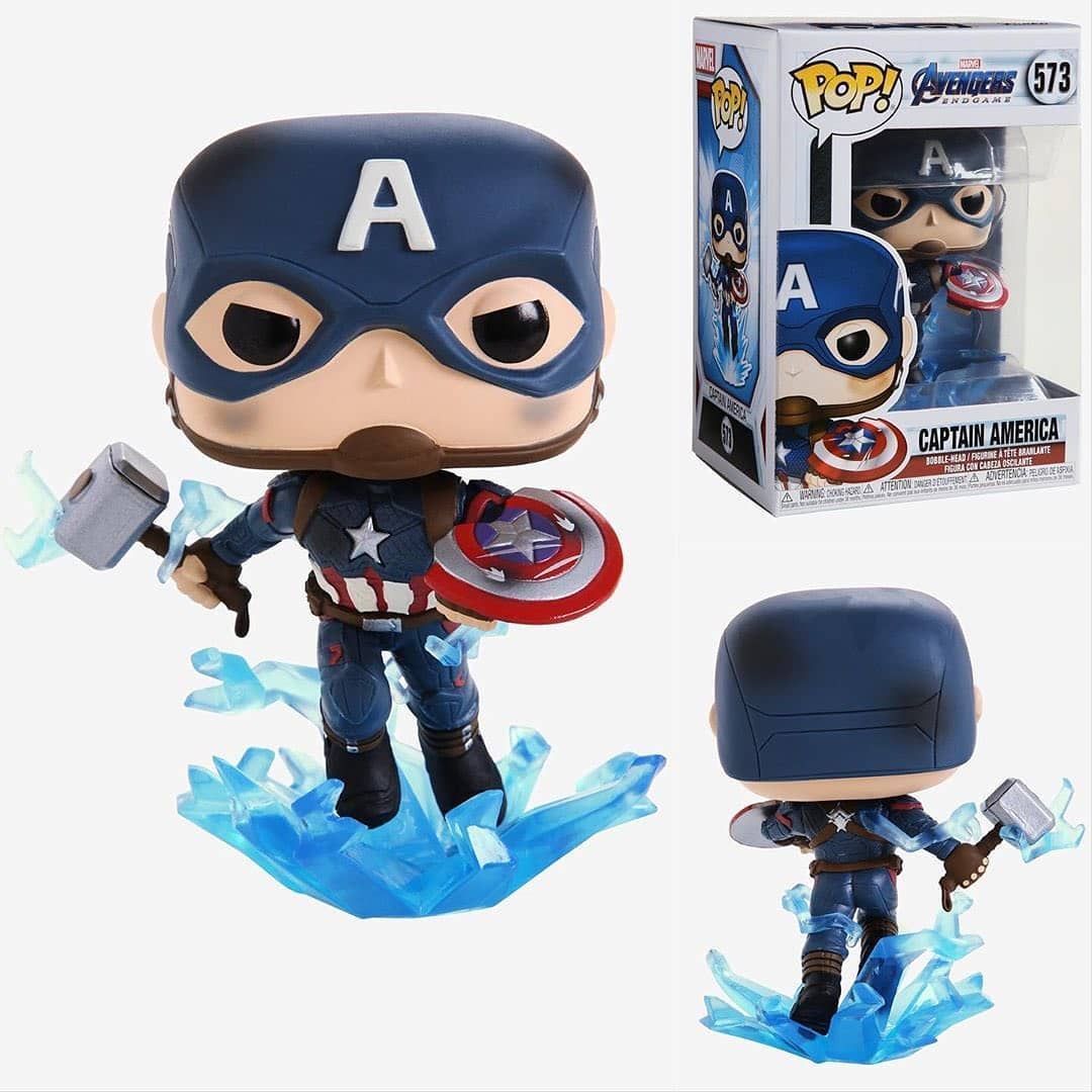 Juego Funko- Pop Marvel: Endgame-Captain America w/BrokenShield & Mjolnir Capt A w/BrokenShield&Mjolnir Colctib