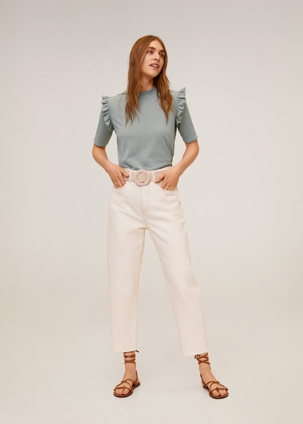 Social T-shirt com folho e textura