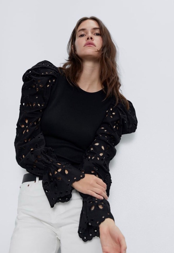 Social Camisa com mangas combinadas 