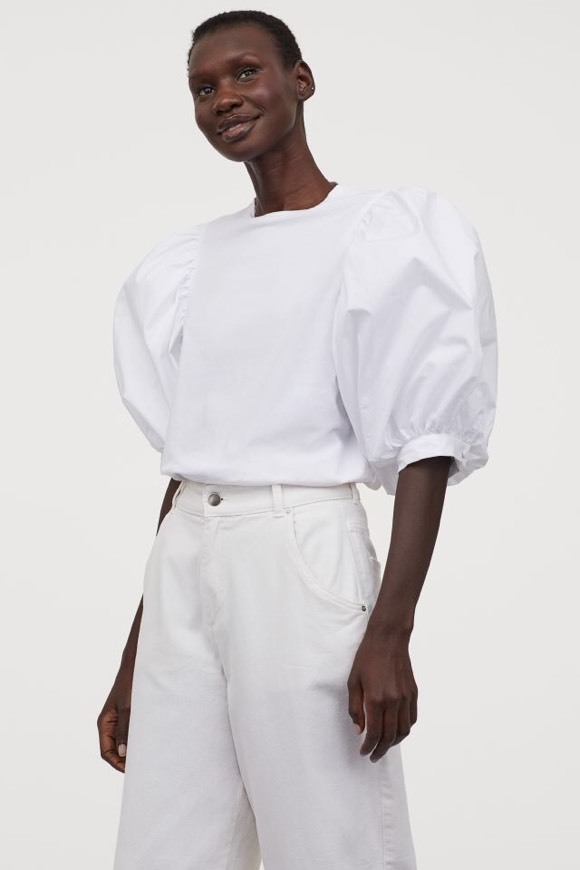 Social Camisola com mangas tufadas