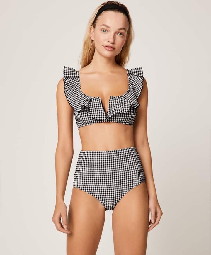 Social Biquíni com padrão Vichy