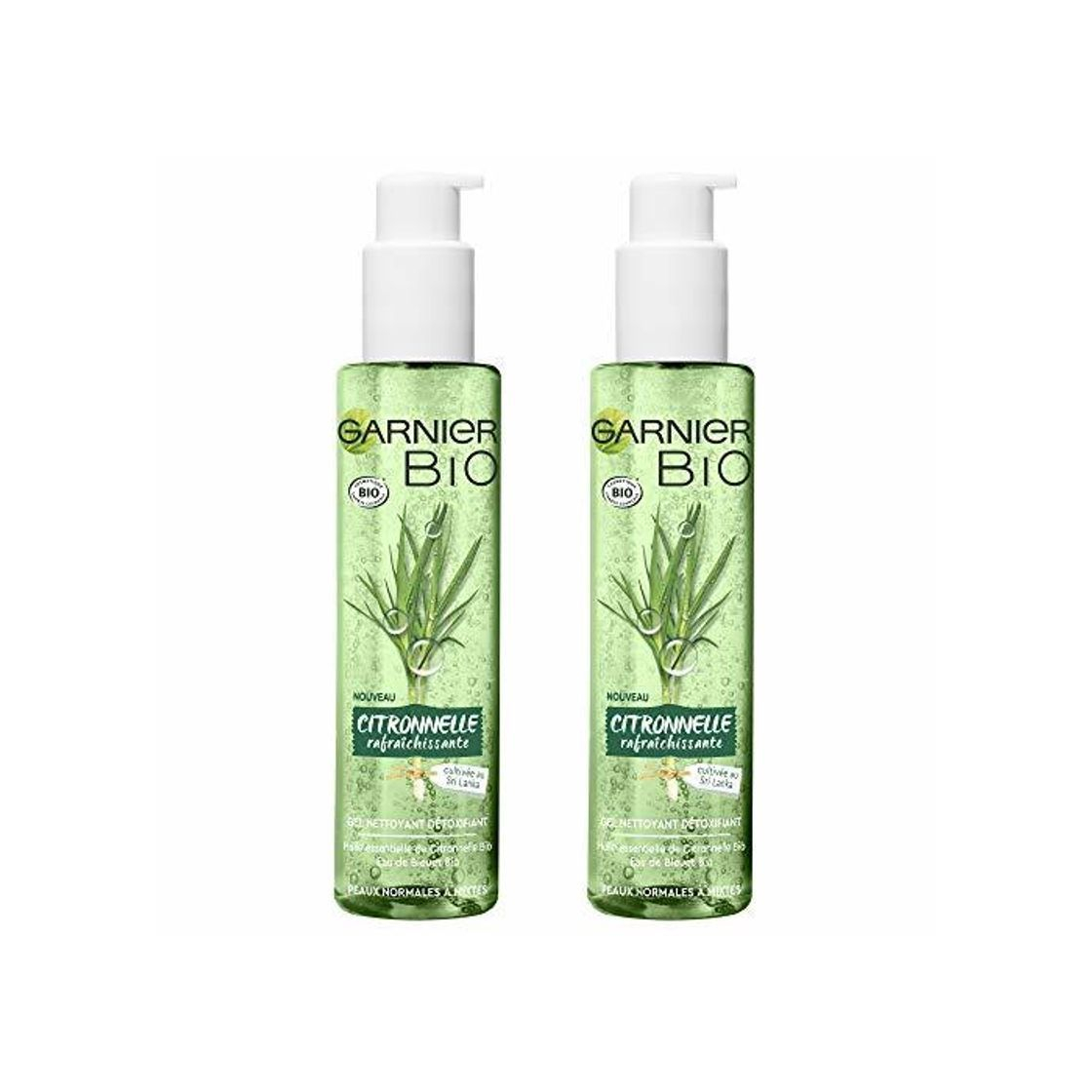 Social Garnier Garnier Garnier Bio Gel Limpiador détoxifiant - citronela rafraîchissante, Pack of 2 x
