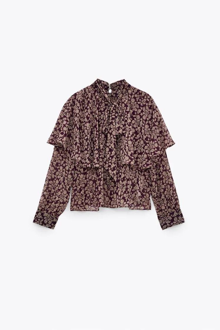 Social Blusa estampada com laço