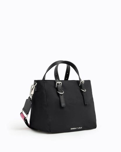 Mala tote nylon preta