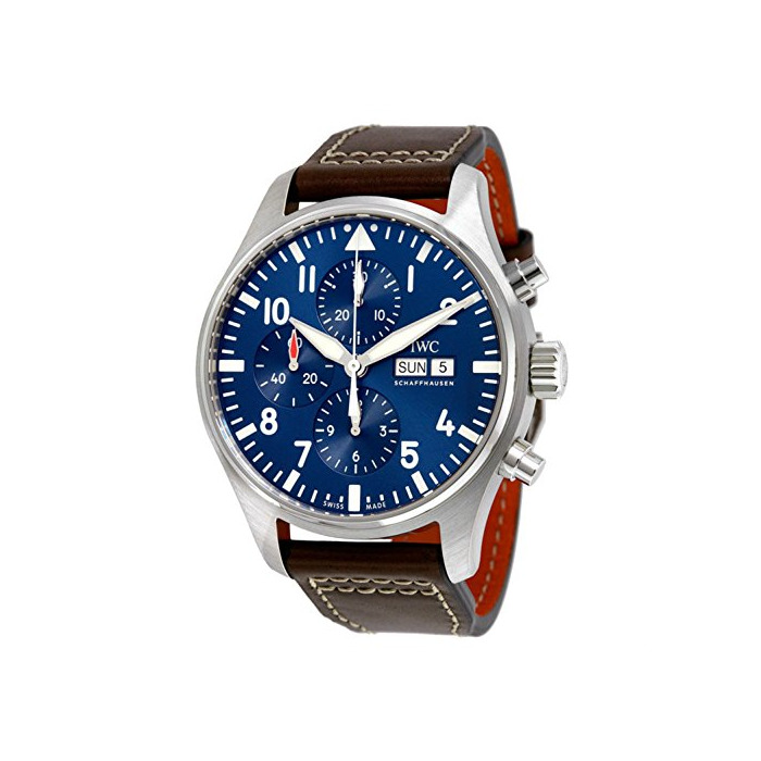 Fashion IWC RELOJ DE HOMBRE AUTOMÁTICO 43MM CORREA DE CUERO CAJA DE ACERO