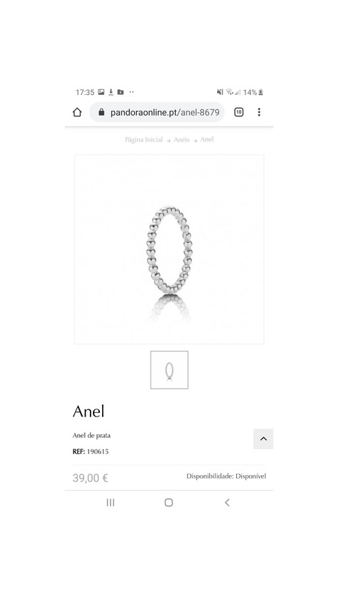 Producto Anel Pandora