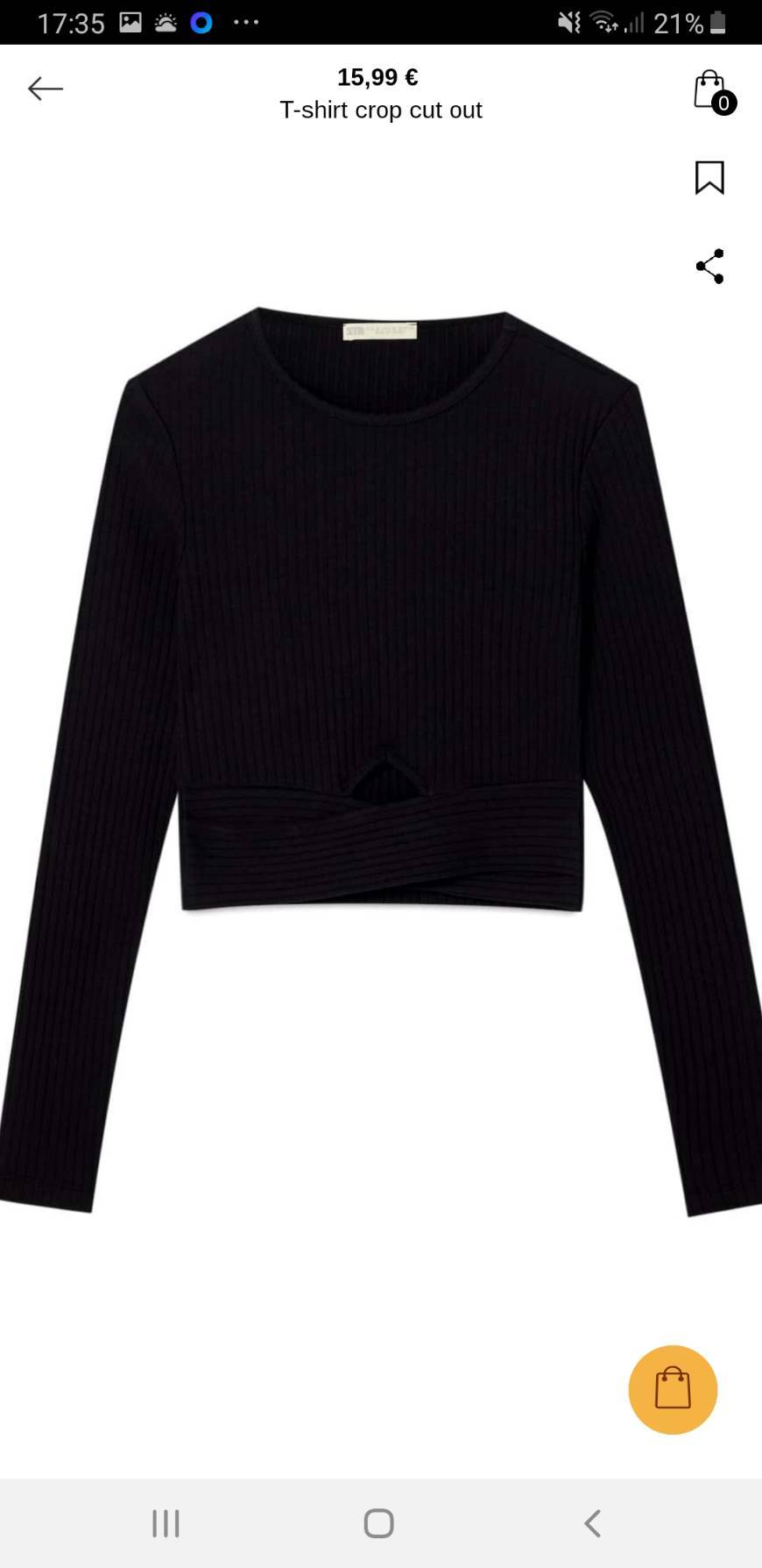 Moda T-shirt crop cut out